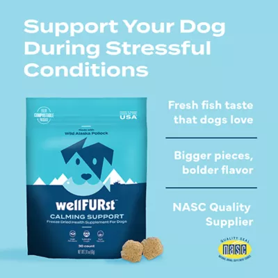Product wellFURst Freeze Dried Calming Support Supplement Made with Wild Alaska Pollock for Dogs