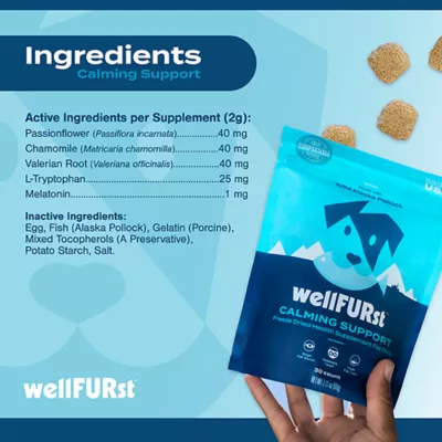 Product wellFURst Freeze Dried Calming Support Supplement Made with Wild Alaska Pollock for Dogs