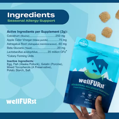 wellFURst Dog Seasonal Allergy Support, Freeze Dried Supplement Made with Wild Alaska Pollock. 30ct - Image 7