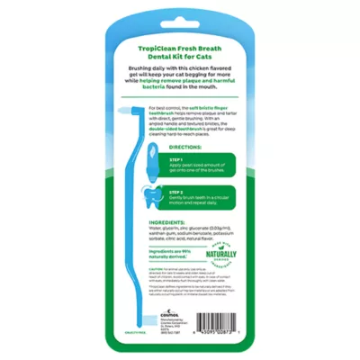 Product TropiClean Fresh Breath Odor & Tartar Control Dental Kit for Cats