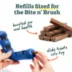 WOOF Dog Bite n' Brush Dental Toothbrush Toy - Scrubs Plaque & Tarter - Treats Sold Separately image thumbnail 3