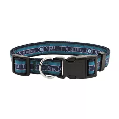 Pets First MLB Seattle Mariners Satin Dog Collar - Image 1