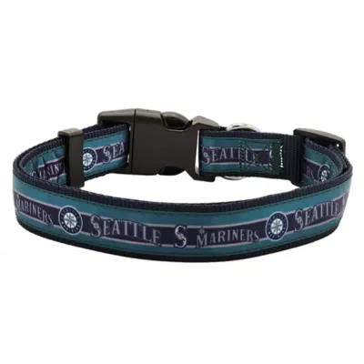 Pets First MLB Seattle Mariners Satin Dog Collar - Image 2