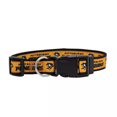 Pets First NHL Pittsburgh Penguins Satin Dog Collar - Image 1