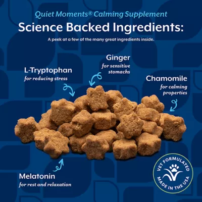 Product NaturVet Quiet Moments Calming Supplement, Salmon and Bacon Flavor, 60 Soft Chews
