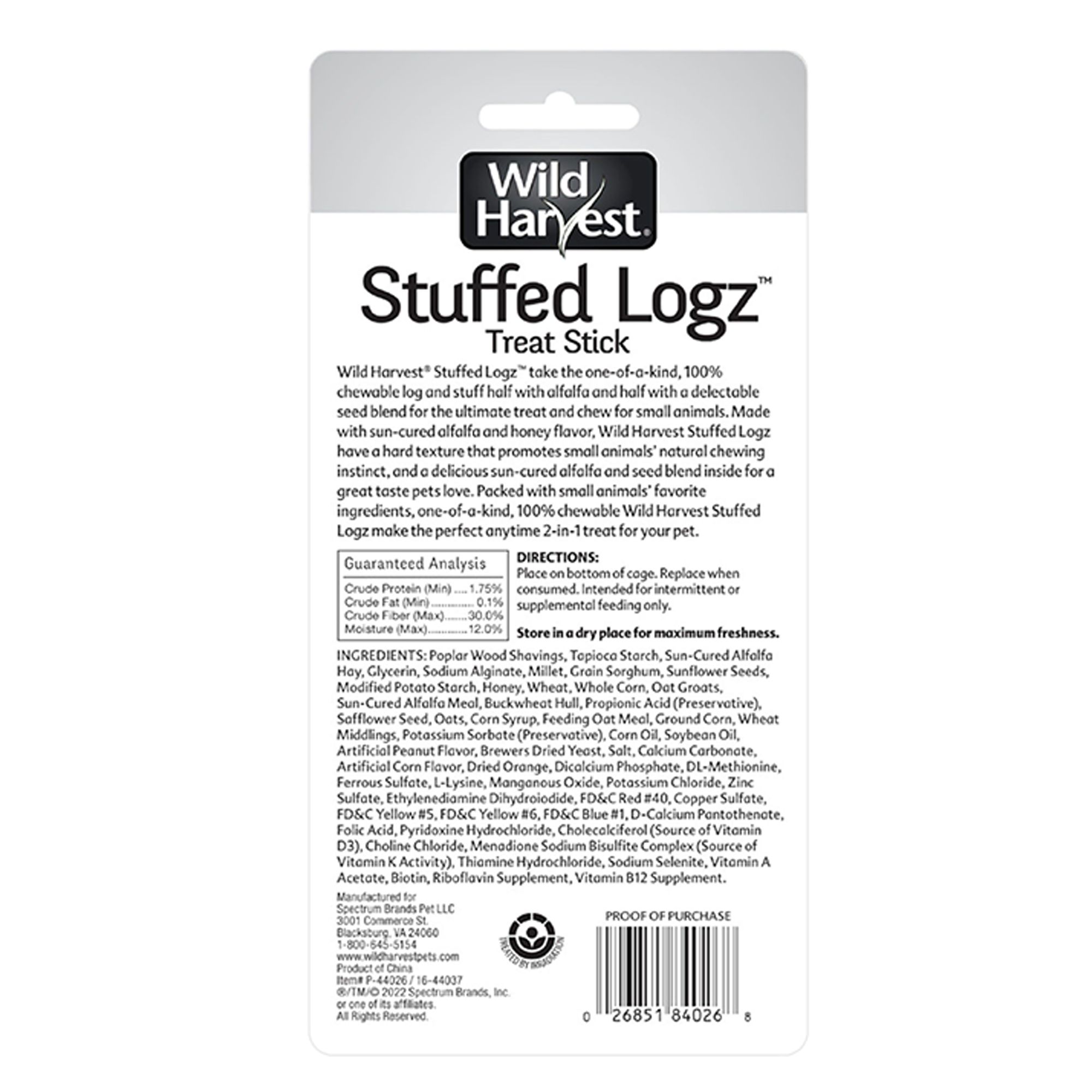 Wild Harvest® Stuffed Logz Treat Stick - thumbnail 2