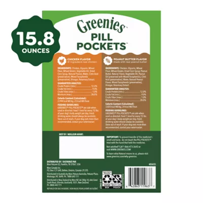 Greenies Pill Pockets Multi-Pack Chicken and Peanut Butter Flavor 15.8 OZ - Image 10