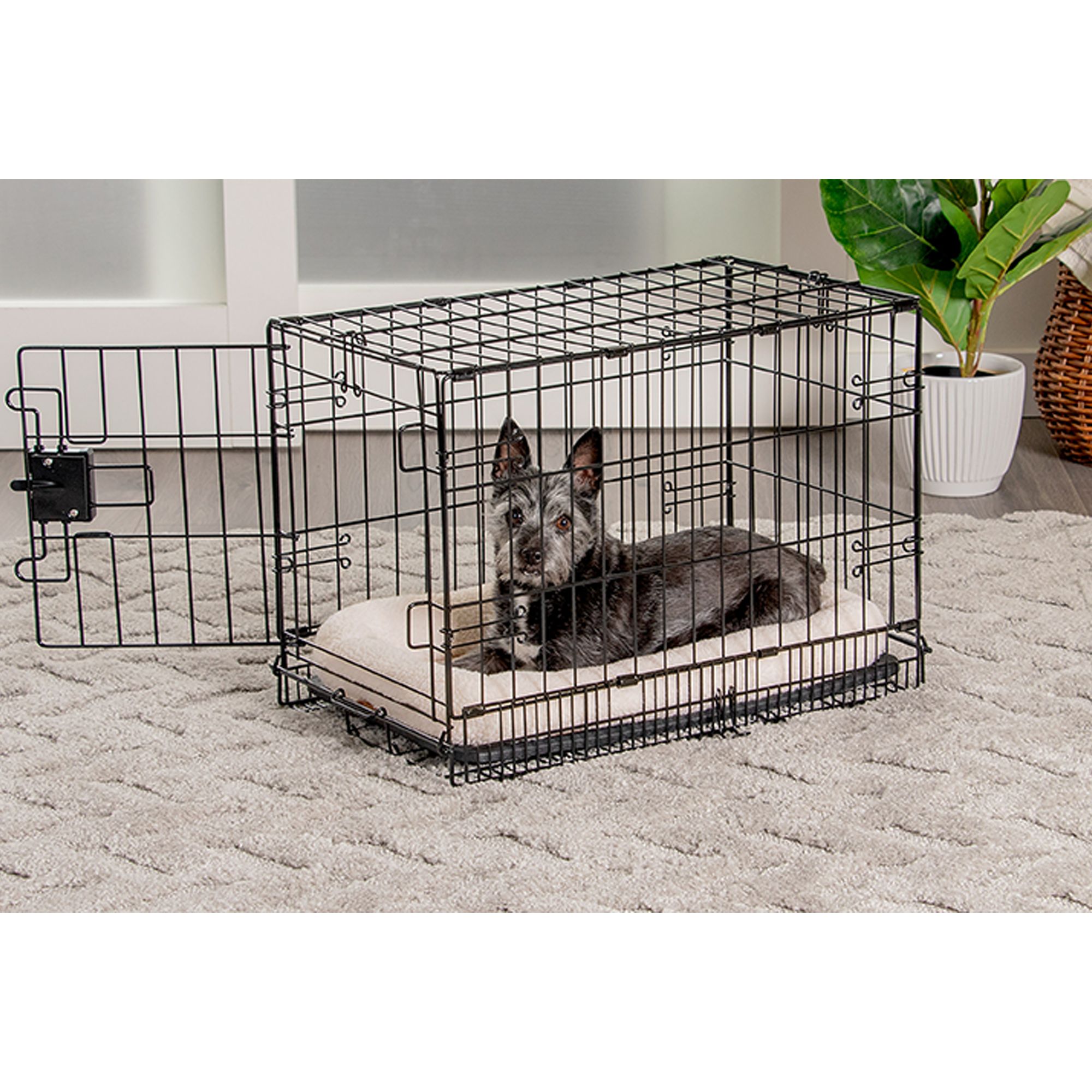 FurHaven Bolster Crate Bed, Multiple Colors & Sizes, Machine Washable - thumbnail 2