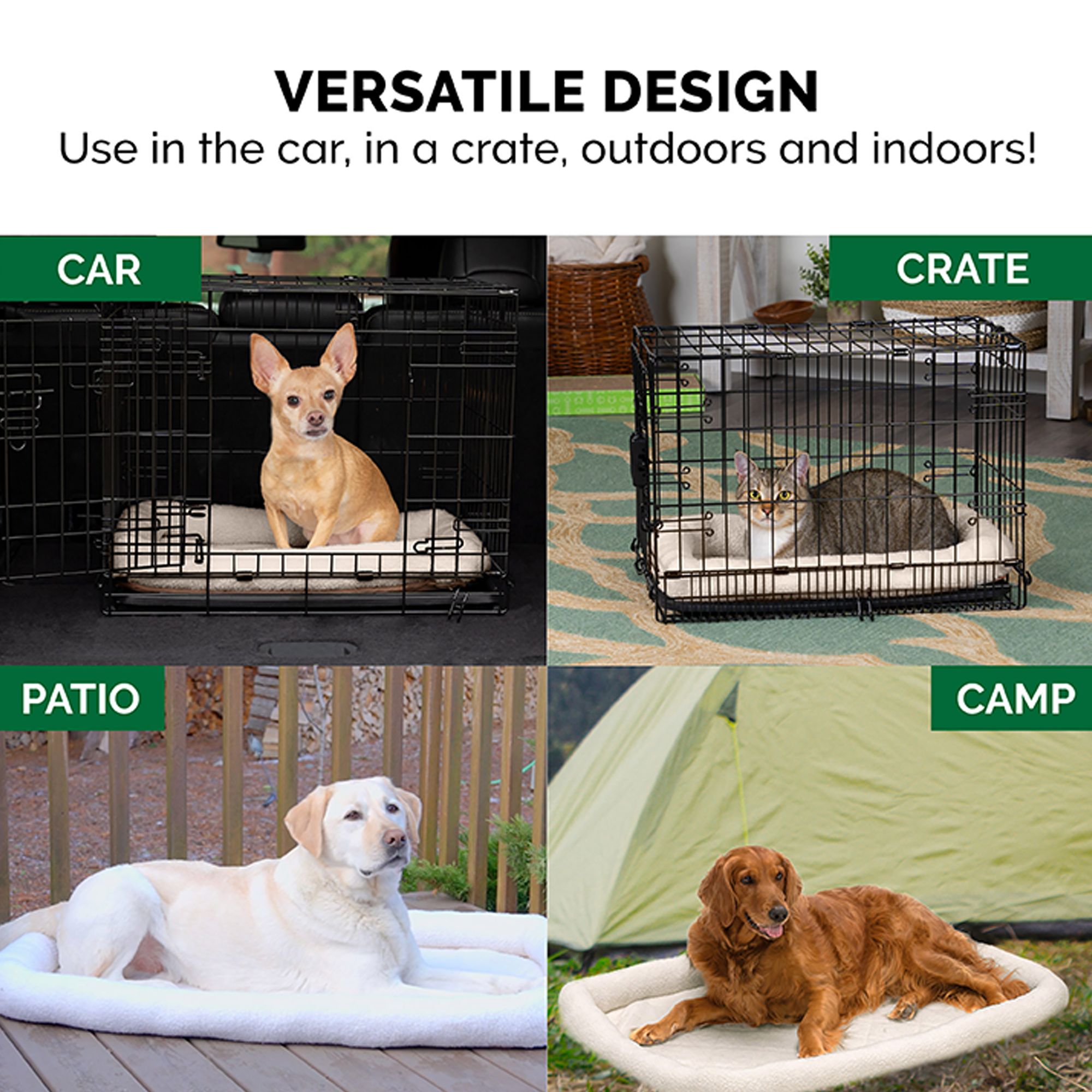 FurHaven Bolster Crate Bed, Multiple Colors & Sizes, Machine Washable - thumbnail 6