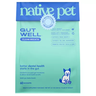 Product Native Pet GutWell Clean Breath Dental Health & Plaque Control Supplement for Dogs 12.7 OZ