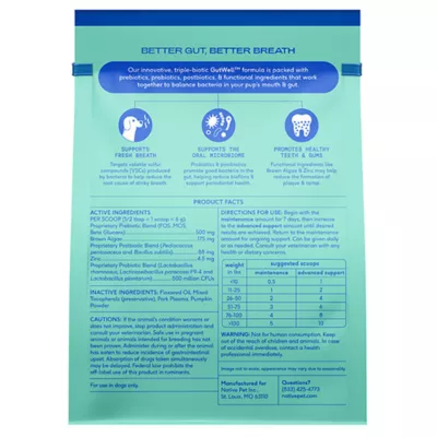 Product Native Pet GutWell Clean Breath Dental Health & Plaque Control Supplement for Dogs 12.7 OZ