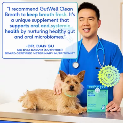 Product Native Pet GutWell Clean Breath Dental Health & Plaque Control Supplement for Dogs 12.7 OZ
