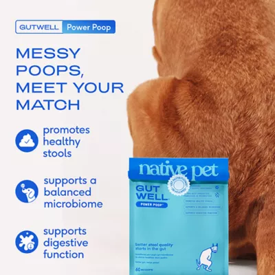 Product Native Pet GutWell Power Poop Probiotics Gut Health & Digestive Health for Dogs