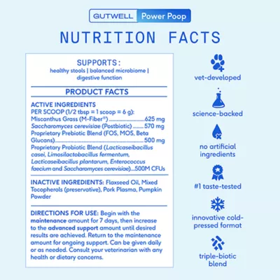 Product Native Pet GutWell Power Poop Probiotics Gut Health & Digestive Health for Dogs
