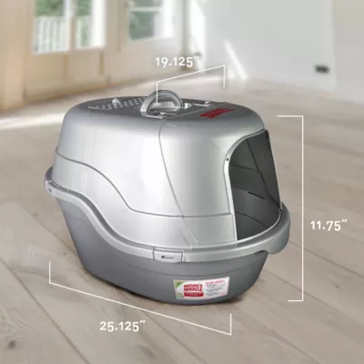 Nature's Miracle Hooded Flip Top Cat Litter Box With Built-In Odor Control Charcoal Filter - Image 3