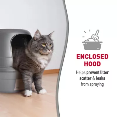 Nature's Miracle Hooded Flip Top Cat Litter Box With Built-In Odor Control Charcoal Filter - Image 4