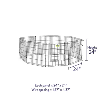 Top Paw® Pet Exercise Pen - 8 panels, Foldable Metal Dog Exercise Pen, Puppy Fence for Small Animals - Image 2