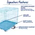 Top Paw® 24" Small Folding Crate - Leak Proof Tray, Collapsible, Pink & Blue image thumbnail 5