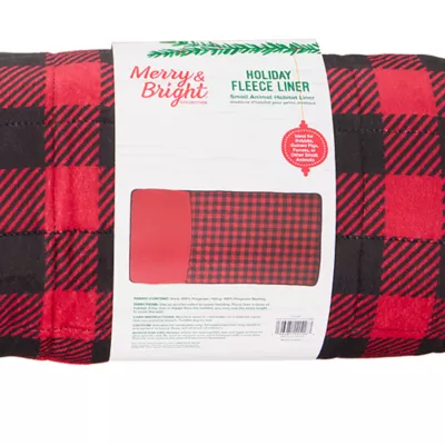 Product Merry & Bright® Holiday Fleece Small Pet Liner