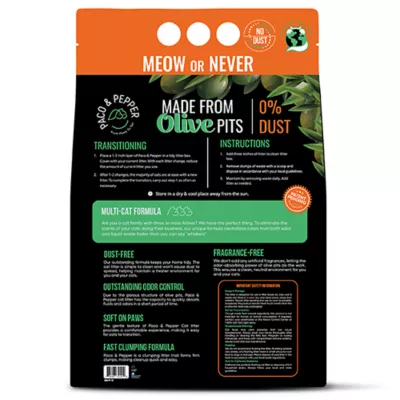 Product Paco & Pepper Olive Pit Cat Litter