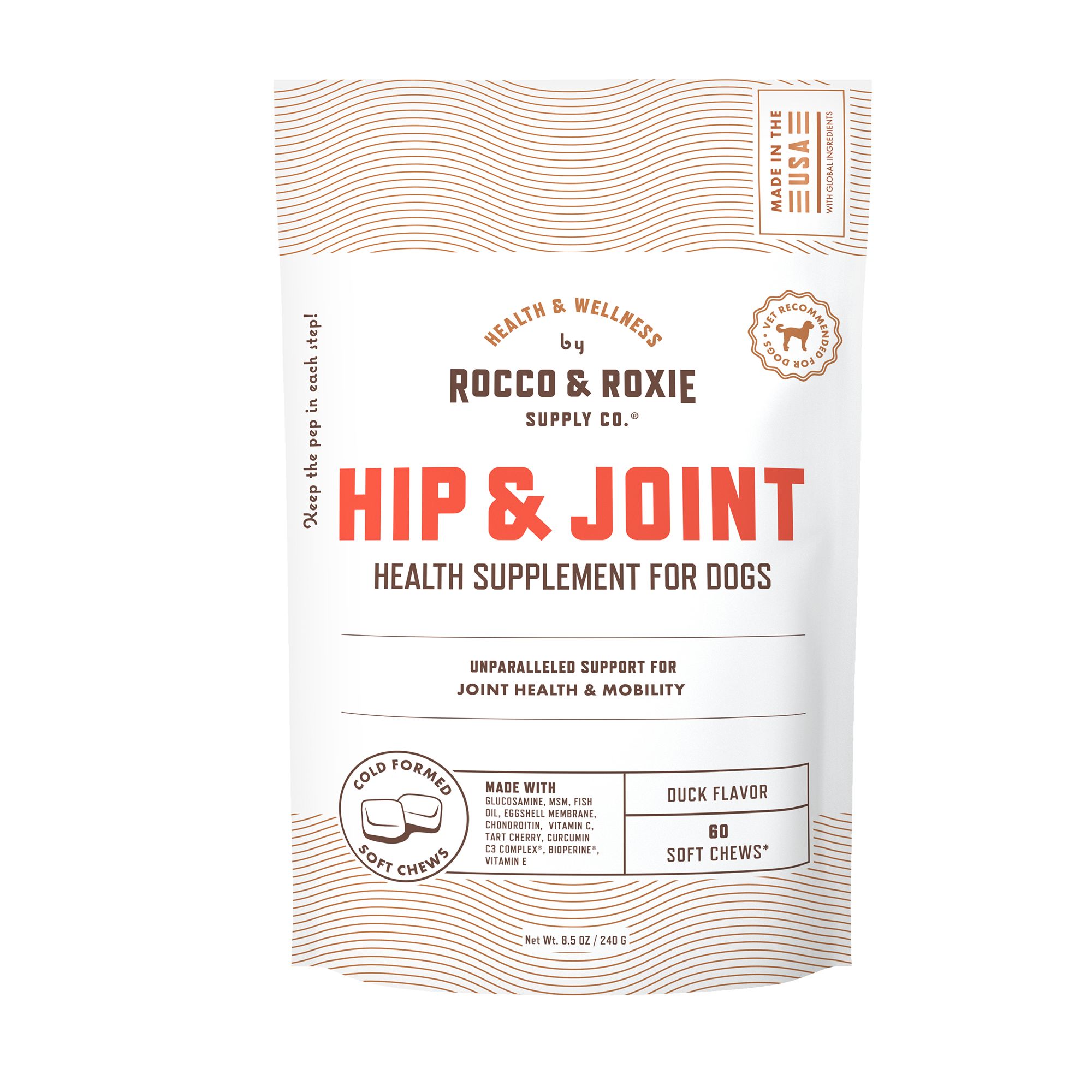 Rocco & Roxie Hip & Joint Supplement for Dogs, 60 Count Soft Chews