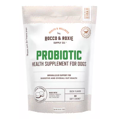 Product Rocco & Roxie Probiotic Supplement for Dogs, 60 Count Soft Chews