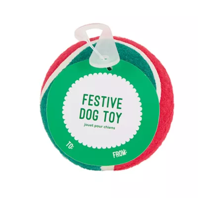 Product Merry & Bright® Holiday Green and Red Ball Toy
