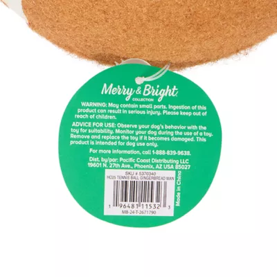 Product Merry & Bright® Holiday Gingerbread Ball Toy
