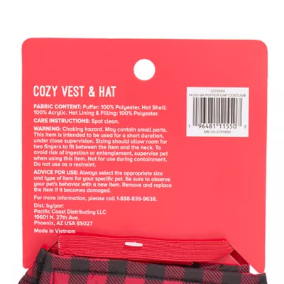 Product Merry & Bright® Small Pet Cozy Vest & Hat
