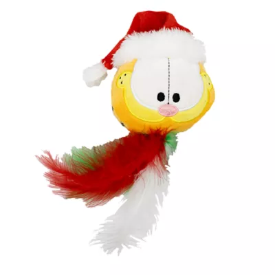 Product Garfield Holiday Catnip Soft Plush Feather Cat Kicker Toy