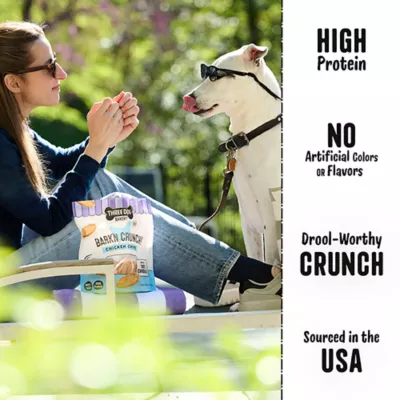 Product Three Dog Bakery Bark'n Crunch! All Life Stages Dog Treats - Chicken Chips - 4 oz