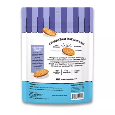 Product Three Dog Bakery Bark'n Crunch! All Life Stages Dog Treats - Chicken Chips - 4 oz