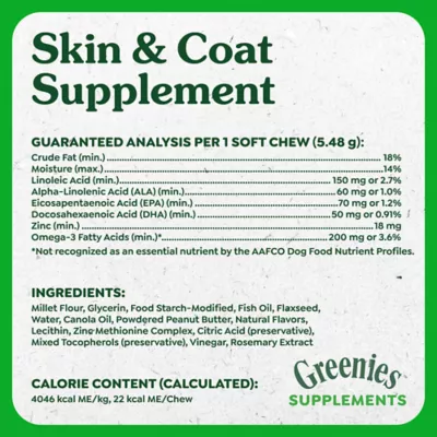 Greenies Skin and Coat Sensitive Care Supplement for Dogs, Peanut Butter Flavor, 40 Ct, 80 Ct - Image 9