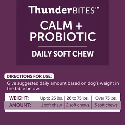 Product ThunderBites Calm + Probiotic Daily Soft Chews for Dogs, 90 Count
