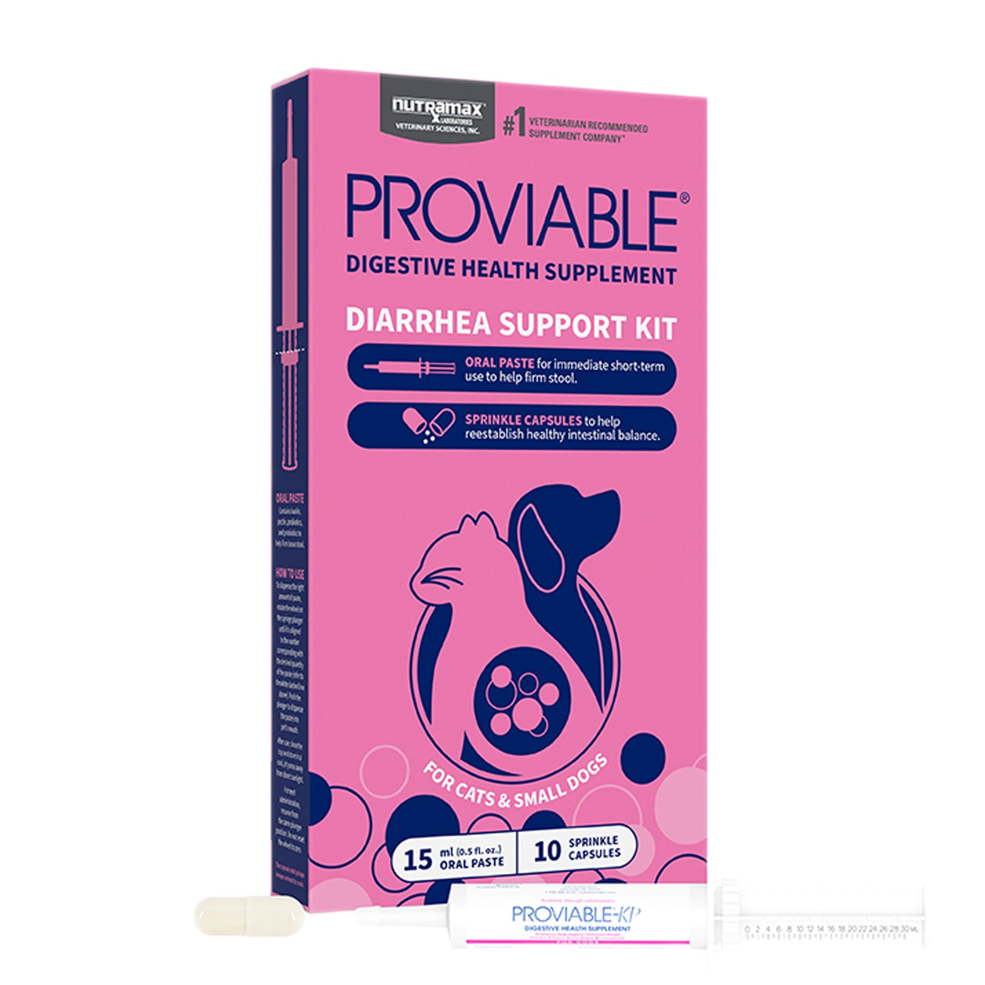 Nutramax Proviable Probiotics for Small Dogs and Cats, Diarrhea