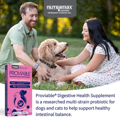 Product Nutramax Proviable Probiotics for Small Dogs and Cats, Diarrhea Support Kit, 15 ml Paste/10 Capsules