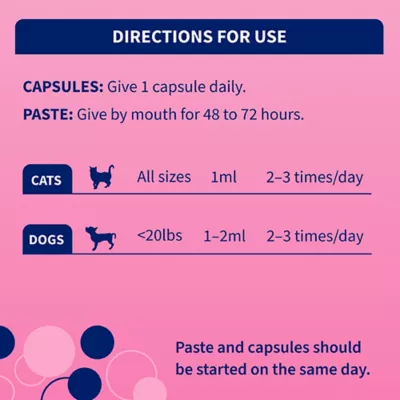 Product Nutramax Proviable Probiotics for Small Dogs and Cats, Diarrhea Support Kit, 15 ml Paste/10 Capsules
