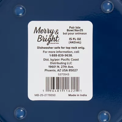 Product Merry & Bright® Blue Holiday Bowl