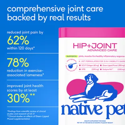 Product Native Pet Hip & Joint Advanced Care for Dogs, 6.3 OZ