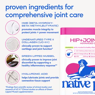 Product Native Pet Hip & Joint Advanced Care for Dogs, 6.3 OZ