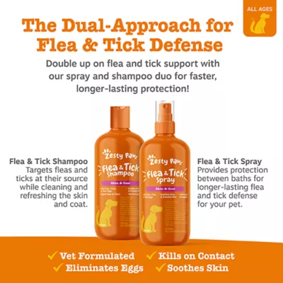 Product Zesty Paws Flea & Tick Spray, 16 fl oz Bottle