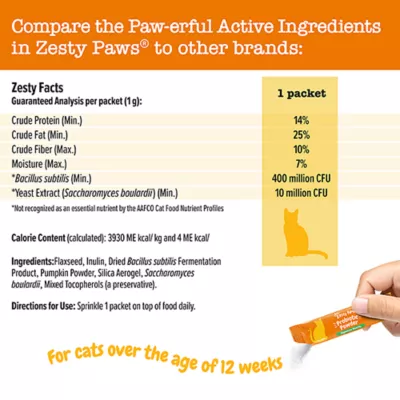 Product Zesty Paws Cat Probiotic Powder, Pumpkin, 30 Count
