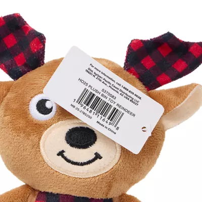 Product Merry & Bright® Plush Reindeer Dog Toy