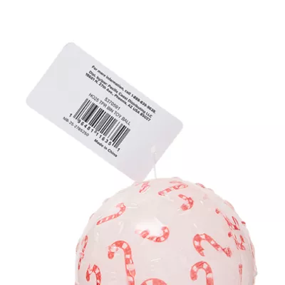 Product Merry & Bright® Candy Cane Ball Dog Toy