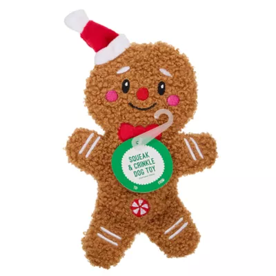 Product Merry & Bright® Gingerbread Crinkle Dog Toy