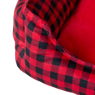 Product Merry & Bright® Buffalo Check Cuddler Bed
