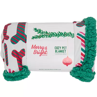 Product Merry & Bright® Candy Cane Dog Blanket
