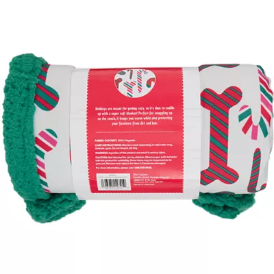Product Merry & Bright® Candy Cane Dog Blanket