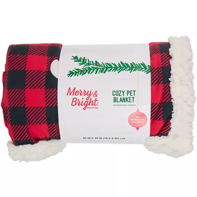 Product Merry & Bright® Buffalo Check Dog Blanket