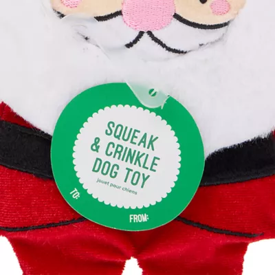 Product Merry & Bright® Santa Crinkle Dog Toy